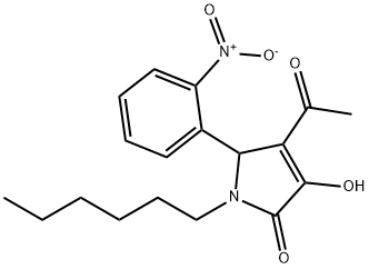 4-acetyl-1-hexyl-3-hydroxy-5-{2-nitrophenyl}-1,5-dihydro-2H-pyrrol-2-one|