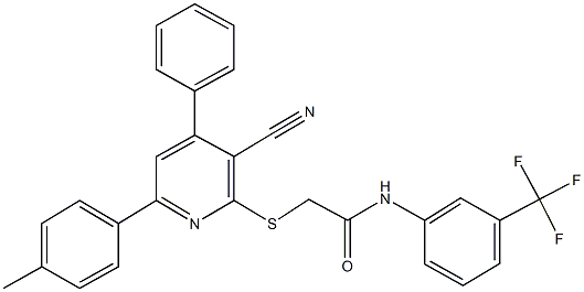 332053-24-4 2-{[3-cyano-6-(4-methylphenyl)-4-phenyl-2-pyridinyl]sulfanyl}-N-[3-(trifluoromethyl)phenyl]acetamide