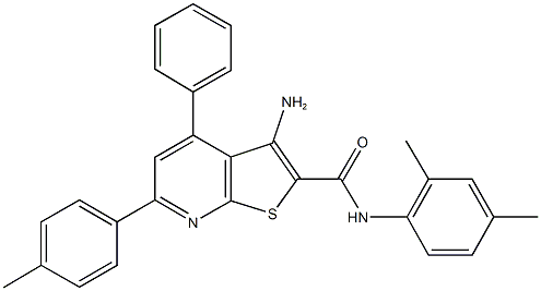 332053-29-9 3-amino-N-(2,4-dimethylphenyl)-6-(4-methylphenyl)-4-phenylthieno[2,3-b]pyridine-2-carboxamide
