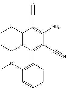 2-amino-4-(2-methoxyphenyl)-5,6,7,8-tetrahydronaphthalene-1,3-dicarbonitrile Structure