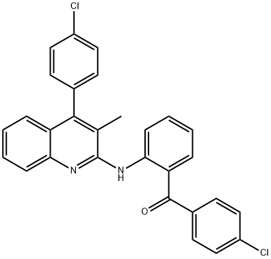 (4-chlorophenyl)(2-{[4-(4-chlorophenyl)-3-methylquinolin-2-yl]amino}phenyl)methanone Structure