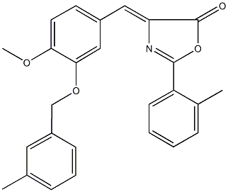 4-{4-methoxy-3-[(3-methylbenzyl)oxy]benzylidene}-2-(2-methylphenyl)-1,3-oxazol-5(4H)-one|