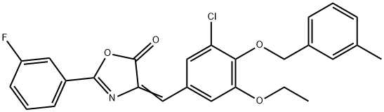 332054-70-3 4-{3-chloro-5-ethoxy-4-[(3-methylbenzyl)oxy]benzylidene}-2-(3-fluorophenyl)-1,3-oxazol-5(4H)-one