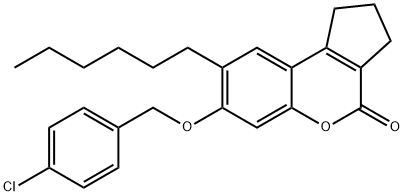 332055-46-6 7-[(4-chlorobenzyl)oxy]-8-hexyl-2,3-dihydrocyclopenta[c]chromen-4(1H)-one