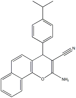 2-amino-4-(4-isopropylphenyl)-4H-benzo[h]chromene-3-carbonitrile Structure