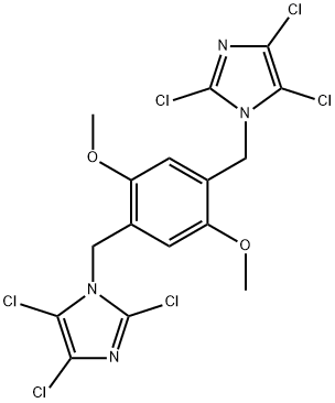 2,4,5-trichloro-1-{2,5-dimethoxy-4-[(2,4,5-trichloro-1H-imidazol-1-yl)methyl]benzyl}-1H-imidazole 结构式