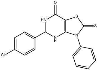 332057-42-8 5-(4-chlorophenyl)-3-phenyl-2-thioxo-2,3,5,6-tetrahydro[1,3]thiazolo[4,5-d]pyrimidin-7(4H)-one