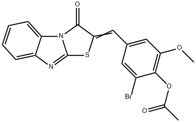 332058-29-4 2-bromo-6-methoxy-4-[(3-oxo[1,3]thiazolo[3,2-a]benzimidazol-2(3H)-ylidene)methyl]phenyl acetate