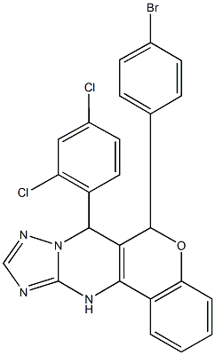 6-(4-bromophenyl)-7-(2,4-dichlorophenyl)-7,12-dihydro-6H-chromeno[4,3-d][1,2,4]triazolo[1,5-a]pyrimidine Structure