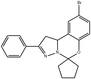 9'-bromo-2'-phenyl-1',10'b-dihydrospiro(cyclopentane-1,5'-pyrazolo[1,5-c][1,3]benzoxazine) Structure