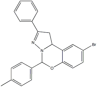 9-bromo-5-(4-methylphenyl)-2-phenyl-1,10b-dihydropyrazolo[1,5-c][1,3]benzoxazine Structure