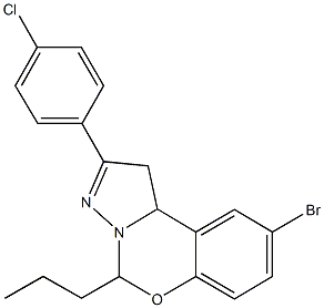 9-bromo-2-(4-chlorophenyl)-5-propyl-1,10b-dihydropyrazolo[1,5-c][1,3]benzoxazine Structure