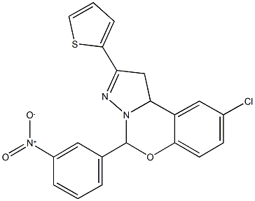 332062-90-5 9-chloro-5-{3-nitrophenyl}-2-thien-2-yl-1,10b-dihydropyrazolo[1,5-c][1,3]benzoxazine