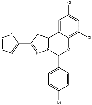 332063-22-6 5-(4-bromophenyl)-7,9-dichloro-2-thien-2-yl-1,10b-dihydropyrazolo[1,5-c][1,3]benzoxazine