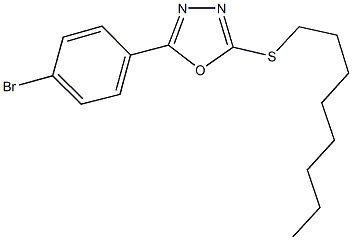 2-(4-bromophenyl)-5-(octylsulfanyl)-1,3,4-oxadiazole,332063-43-1,结构式