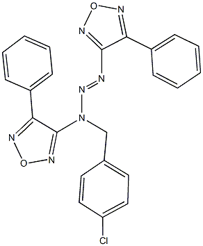 3-[1-(4-chlorobenzyl)-3-(4-phenyl-1,2,5-oxadiazol-3-yl)-2-triazenyl]-4-phenyl-1,2,5-oxadiazole,332064-55-8,结构式