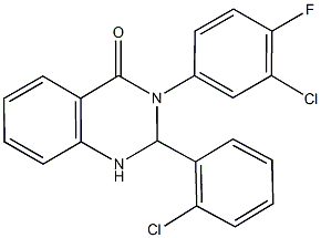 3-(3-chloro-4-fluorophenyl)-2-(2-chlorophenyl)-2,3-dihydro-4(1H)-quinazolinone,332065-40-4,结构式