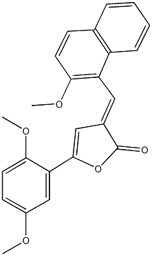 5-(2,5-dimethoxyphenyl)-3-[(2-methoxy-1-naphthyl)methylene]-2(3H)-furanone 结构式