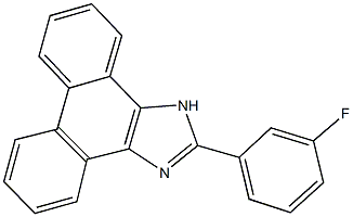 2-(3-fluorophenyl)-1H-phenanthro[9,10-d]imidazole 化学構造式