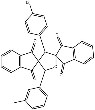 4'-(4-bromophenyl)-2'-(3-methylphenyl)-dispiro[bis[1H-indene-1,3(2H)-dione]-2,3':2'',5'-tetrahydrofuran]|