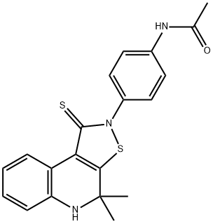 N-[4-(4,4-dimethyl-1-thioxo-4,5-dihydroisothiazolo[5,4-c]quinolin-2(1H)-yl)phenyl]acetamide Structure