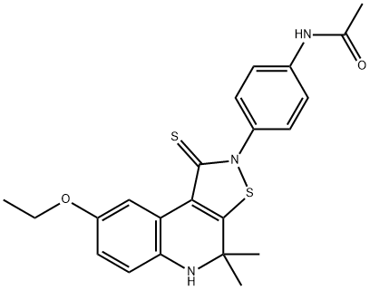 N-[4-(8-ethoxy-4,4-dimethyl-1-thioxo-4,5-dihydroisothiazolo[5,4-c]quinolin-2(1H)-yl)phenyl]acetamide|