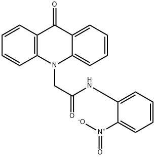 N-{2-nitrophenyl}-2-(9-oxo-10(9H)-acridinyl)acetamide Struktur