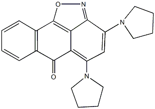 3,5-di(1-pyrrolidinyl)-6H-anthra[1,9-cd]isoxazol-6-one 化学構造式