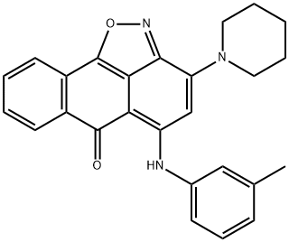 3-(1-piperidinyl)-5-(3-toluidino)-6H-anthra[1,9-cd]isoxazol-6-one Structure