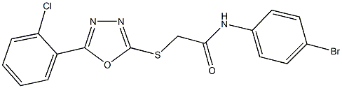 N-(4-bromophenyl)-2-{[5-(2-chlorophenyl)-1,3,4-oxadiazol-2-yl]sulfanyl}acetamide Structure