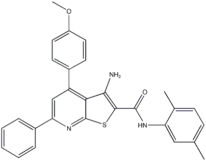 332101-41-4 3-amino-N-(2,5-dimethylphenyl)-4-(4-methoxyphenyl)-6-phenylthieno[2,3-b]pyridine-2-carboxamide