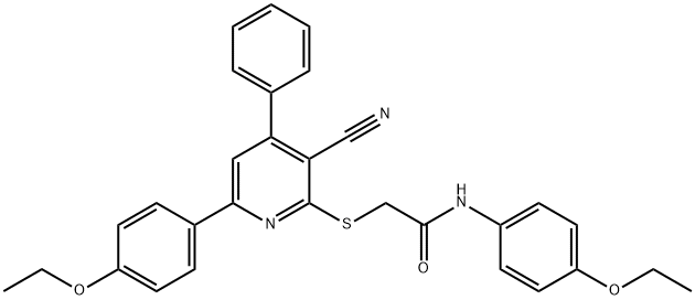 332101-66-3 2-{[3-cyano-6-(4-ethoxyphenyl)-4-phenyl-2-pyridinyl]sulfanyl}-N-(4-ethoxyphenyl)acetamide