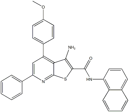 332101-73-2 3-amino-4-(4-methoxyphenyl)-N-(1-naphthyl)-6-phenylthieno[2,3-b]pyridine-2-carboxamide