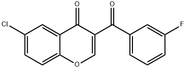 6-chloro-3-(3-fluorobenzoyl)-4H-chromen-4-one 结构式