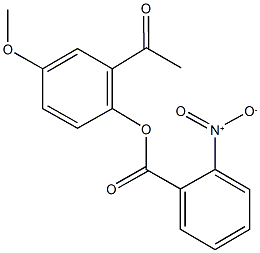 2-acetyl-4-methoxyphenyl 2-nitrobenzoate Structure