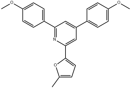 2,4-bis(4-methoxyphenyl)-6-(5-methyl-2-furyl)pyridine,332103-89-6,结构式