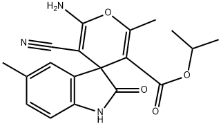 332103-93-2 6-amino-5-cyano-1',3'-dihydro-2,5'-dimethyl-3-isopropoxycarbonyl-spiro[4H-pyran-4,3'-(2'H)-indol-2'-one]