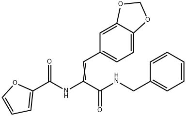 N-{2-(1,3-benzodioxol-5-yl)-1-[(benzylamino)carbonyl]vinyl}-2-furamide|