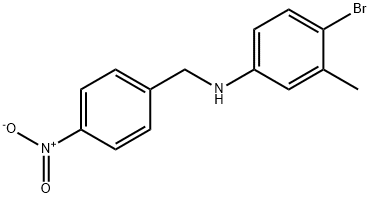 4-bromo-3-methyl-N-(4-nitrobenzyl)aniline Structure