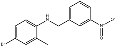 4-bromo-2-methyl-N-(3-nitrobenzyl)aniline Structure