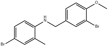 4-bromo-N-{[3-bromo-4-(methyloxy)phenyl]methyl}-2-methylaniline,332108-09-5,结构式