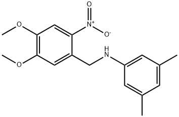 N-(4,5-dimethoxy-2-nitrobenzyl)-3,5-dimethylaniline Structure