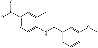 N-(3-methoxybenzyl)-2-methyl-4-nitroaniline 化学構造式