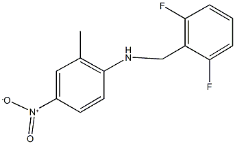 N-(2,6-difluorobenzyl)-2-methyl-4-nitroaniline Struktur