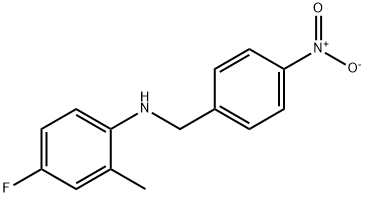 4-fluoro-2-methyl-N-(4-nitrobenzyl)aniline Struktur