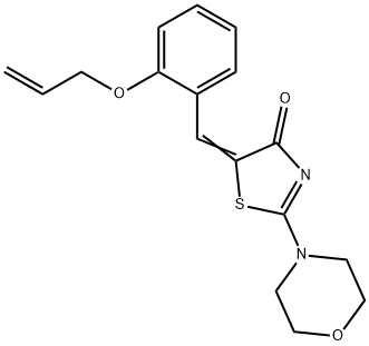 5-[2-(allyloxy)benzylidene]-2-(4-morpholinyl)-1,3-thiazol-4(5H)-one Structure