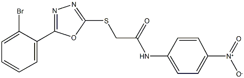 2-{[5-(2-bromophenyl)-1,3,4-oxadiazol-2-yl]sulfanyl}-N-{4-nitrophenyl}acetamide|