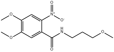 2-nitro-4,5-dimethoxy-N-(3-methoxypropyl)benzamide Structure