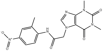 2-(1,3-dimethyl-2,6-dioxo-1,2,3,6-tetrahydro-7H-purin-7-yl)-N-{4-nitro-2-methylphenyl}acetamide Structure