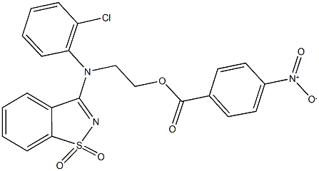 2-[2-chloro(1,1-dioxido-1,2-benzisothiazol-3-yl)anilino]ethyl 4-nitrobenzoate,332128-97-9,结构式